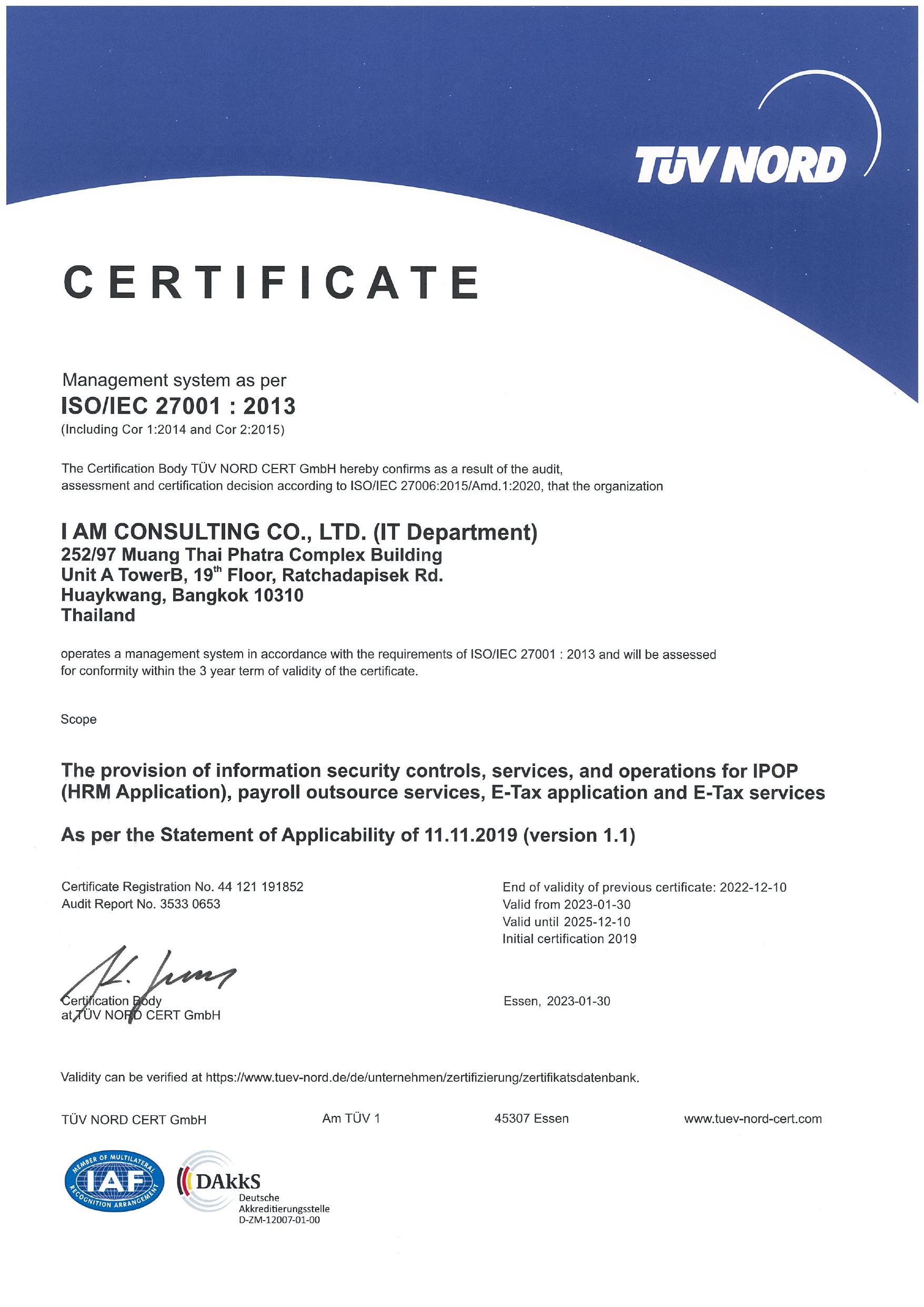 ISO/IEC 27001 certified